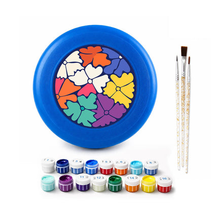 Colourful Leaf Mosaic (Paint by Numbers Flying Disc)