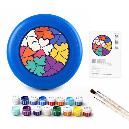 Colourful Leaf Mosaic (Paint by Numbers Flying Disc)