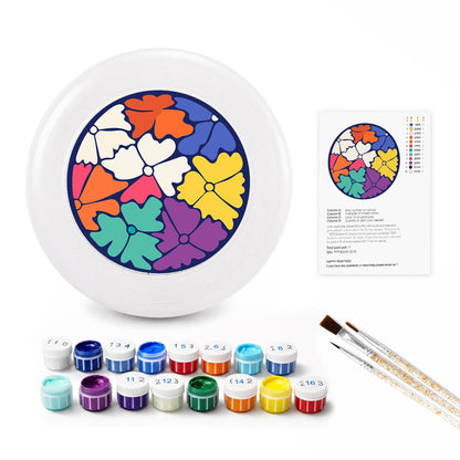 Colourful Leaf Mosaic (Paint by Numbers Flying Disc)