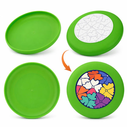 Colourful Leaf Mosaic (Paint by Numbers Flying Disc)