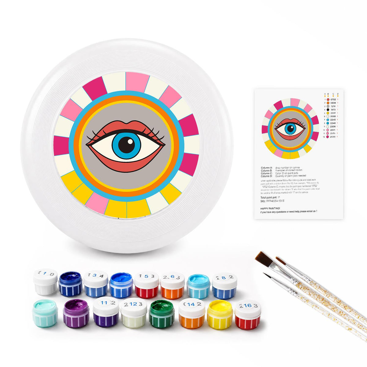 Rainbow Eye (Paint by Numbers Flying Disc)