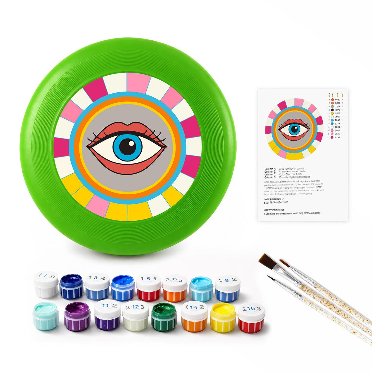 Rainbow Eye (Paint by Numbers Flying Disc)