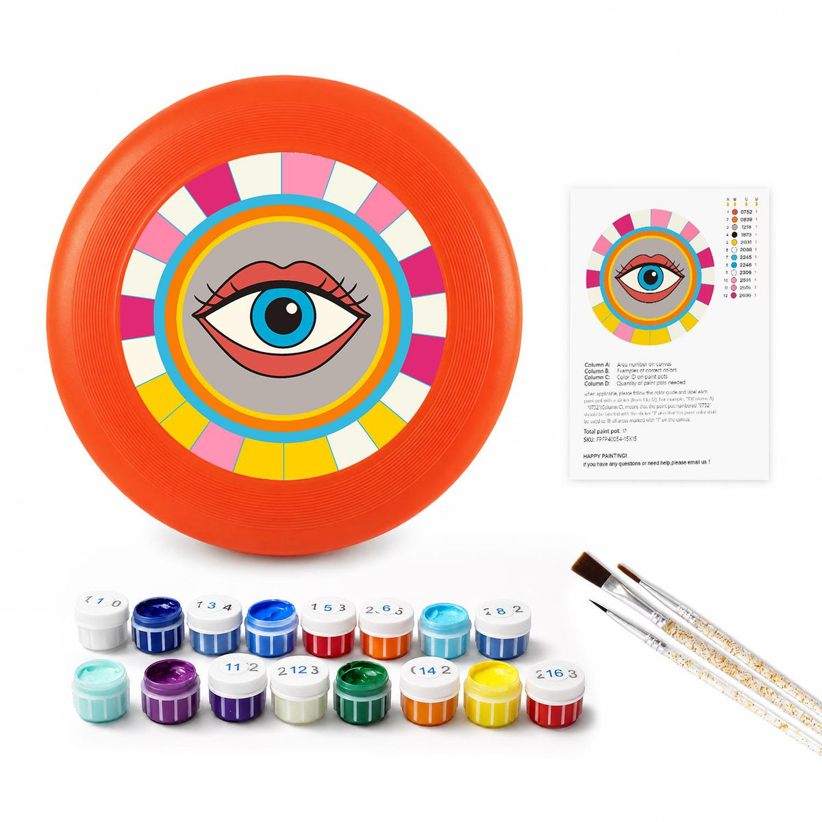 Rainbow Eye (Paint by Numbers Flying Disc)
