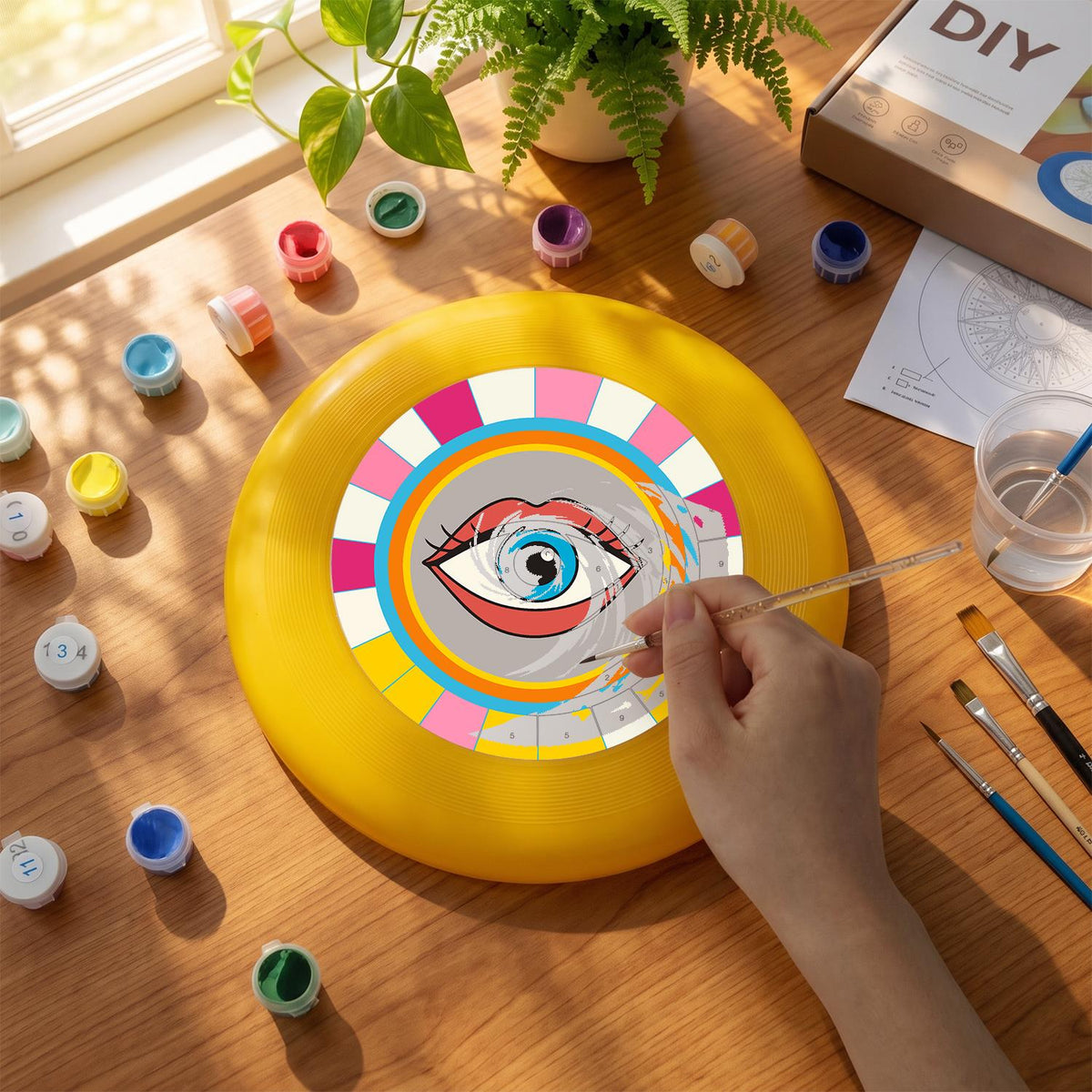 Rainbow Eye (Paint by Numbers Flying Disc)