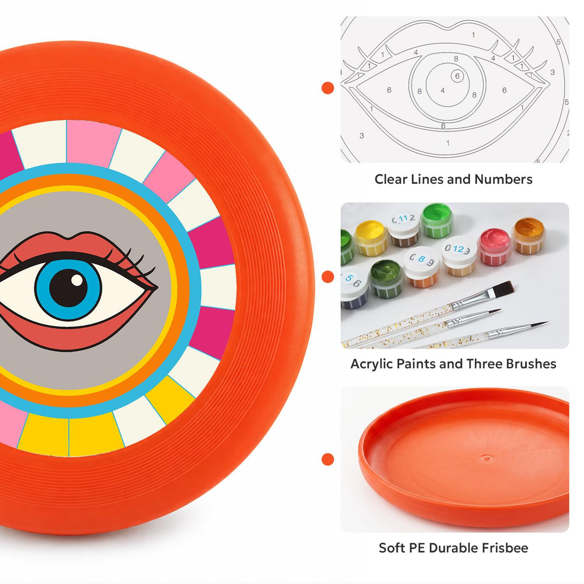 Rainbow Eye (Paint by Numbers Flying Disc)
