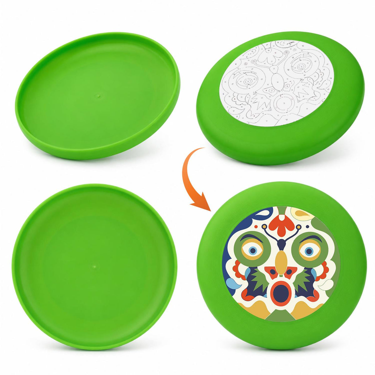 Decorative Floral Medallion (Paint by Numbers Flying Disc)