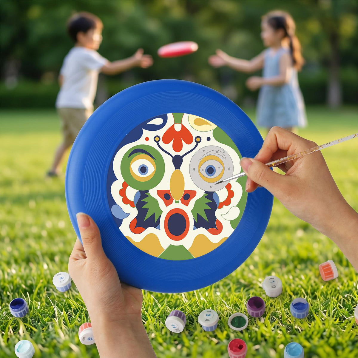 Decorative Floral Medallion (Paint by Numbers Flying Disc)