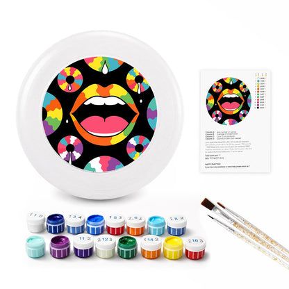 Pop Art Smile (Paint by Numbers Flying Disc)