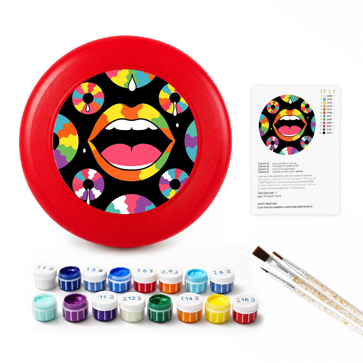 Pop Art Smile (Paint by Numbers Flying Disc)