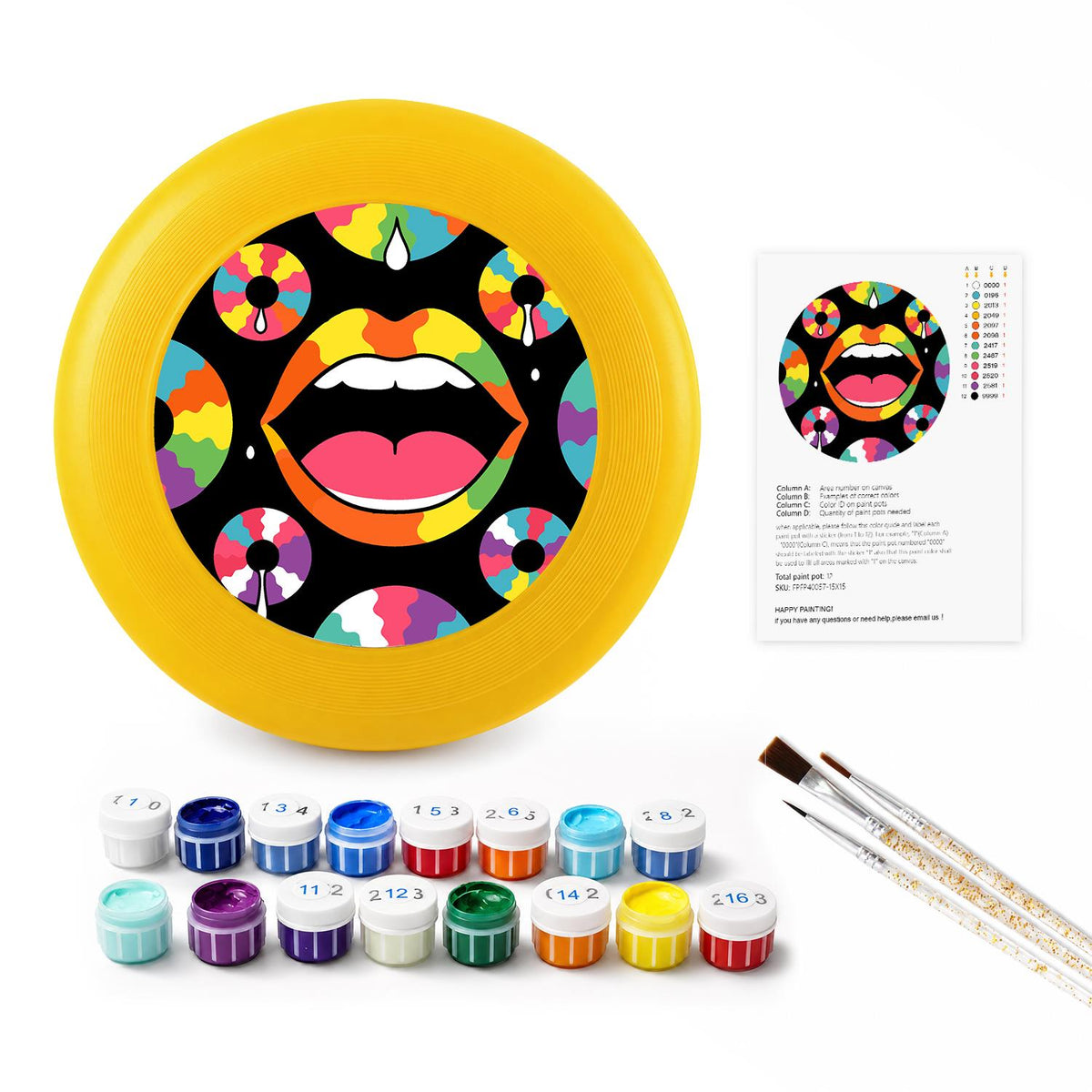 Pop Art Smile (Paint by Numbers Flying Disc)