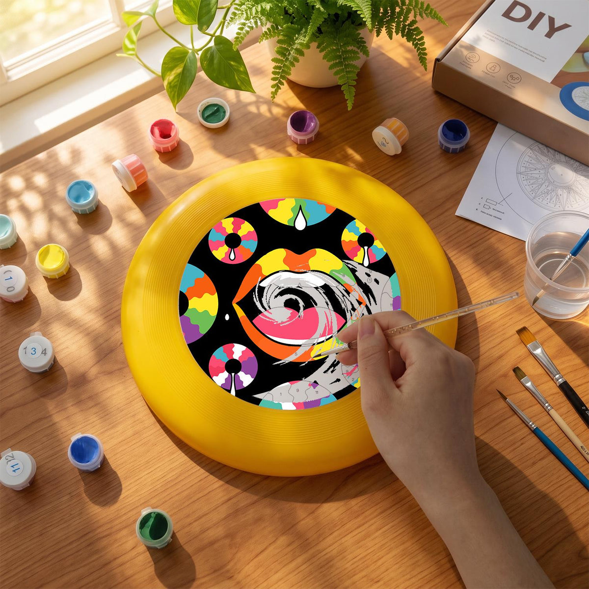 Pop Art Smile (Paint by Numbers Flying Disc)