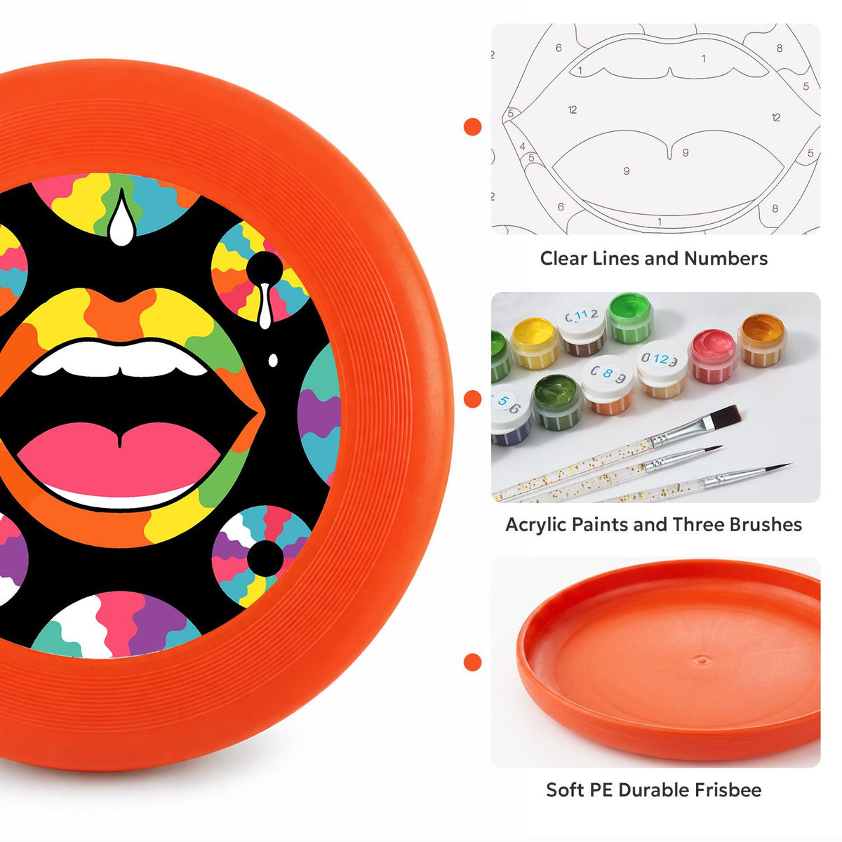 Pop Art Smile (Paint by Numbers Flying Disc)