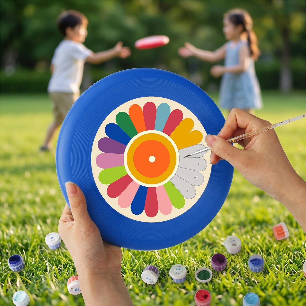 Rainbow Petal Flower (Paint by Numbers Flying Disc)