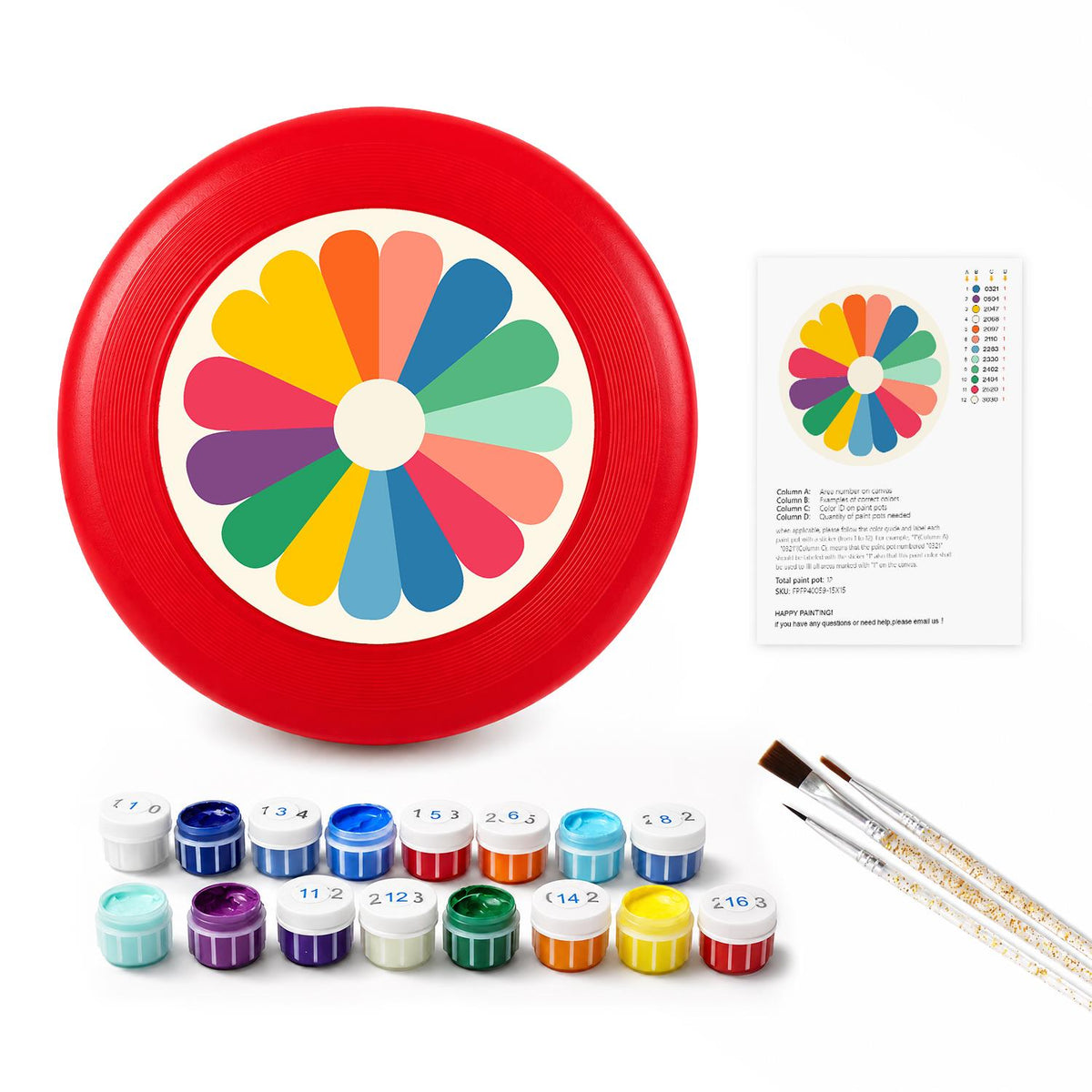 Colourful Daisy (Paint by Numbers Flying Disc)