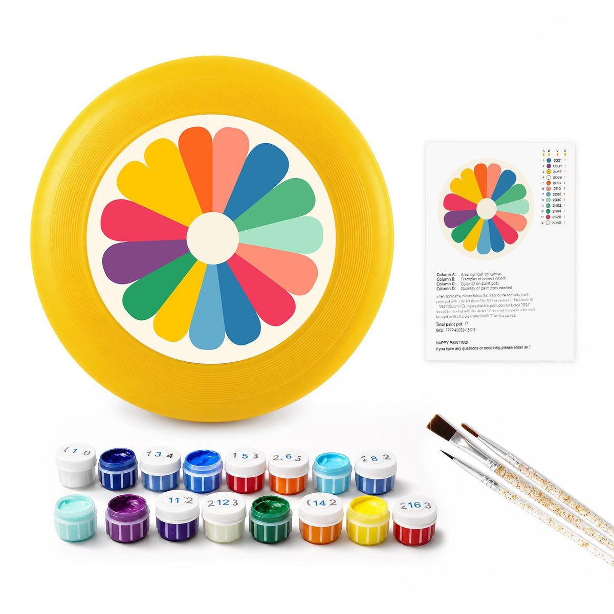 Colourful Daisy (Paint by Numbers Flying Disc)