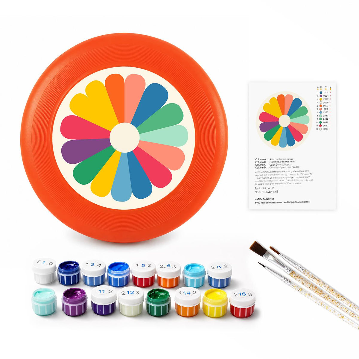 Colourful Daisy (Paint by Numbers Flying Disc)