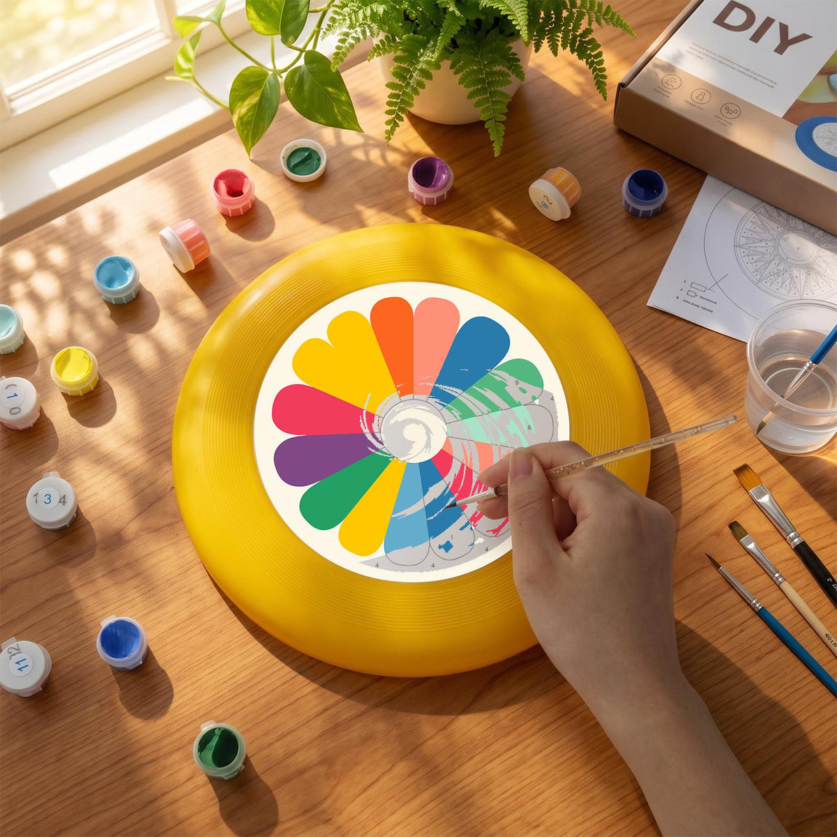 Colourful Daisy (Paint by Numbers Flying Disc)