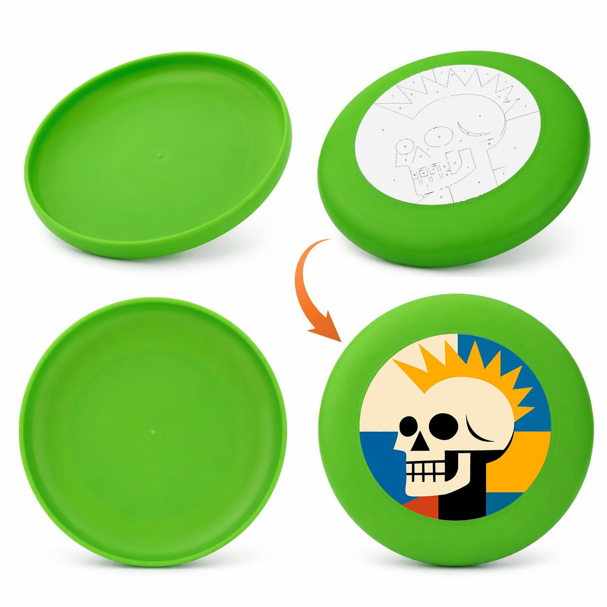 Sunburst Skull (Paint by Numbers Flying Disc)
