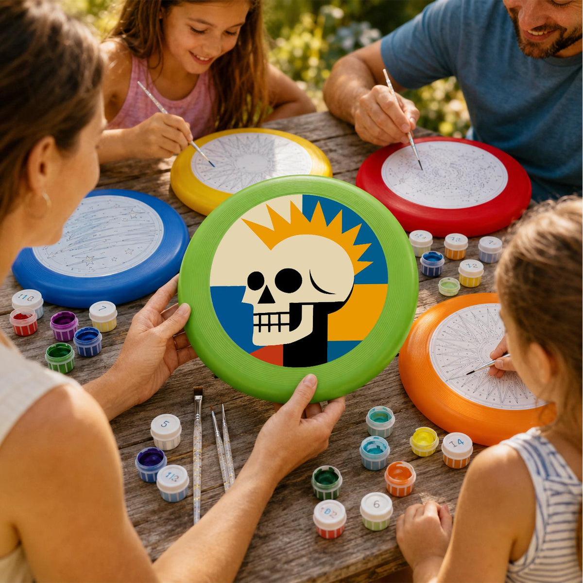 Sunburst Skull (Paint by Numbers Flying Disc)