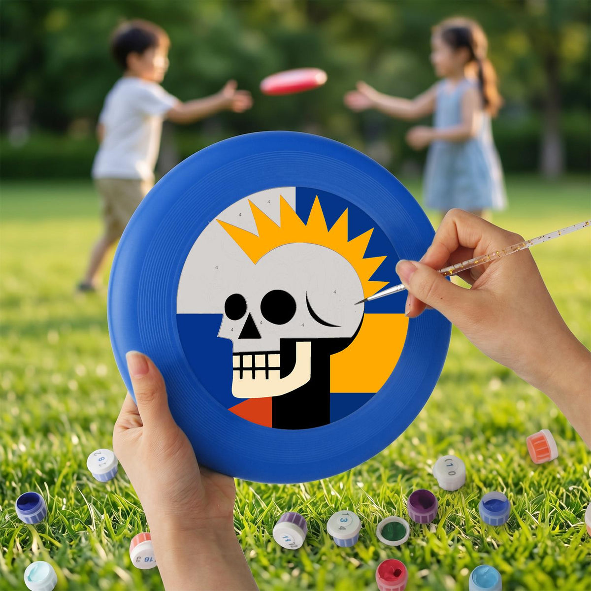 Sunburst Skull (Paint by Numbers Flying Disc)