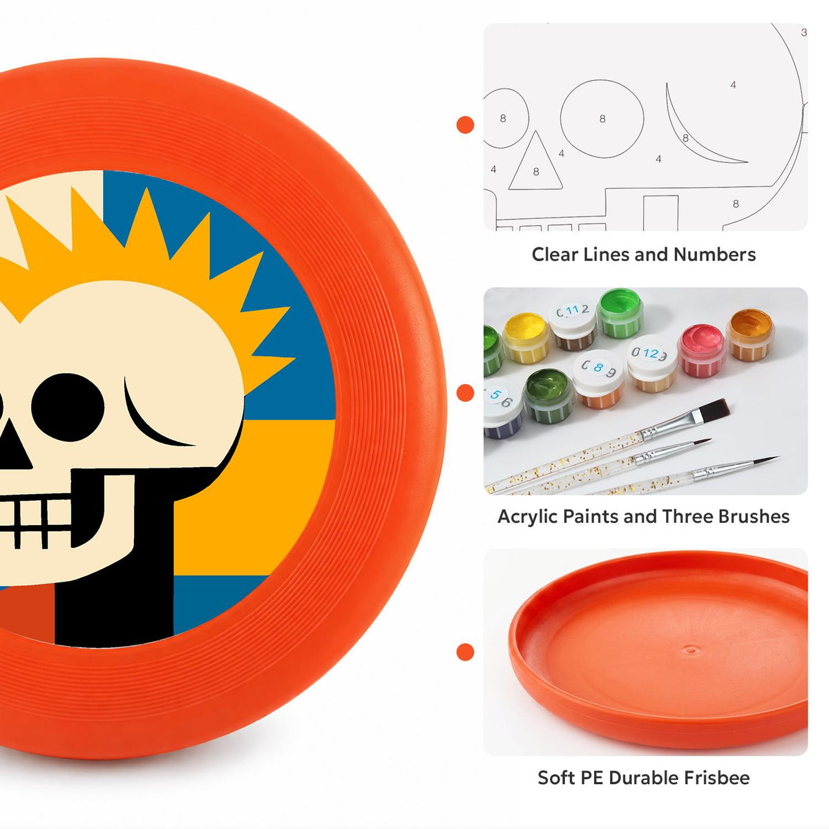 Sunburst Skull (Paint by Numbers Flying Disc)
