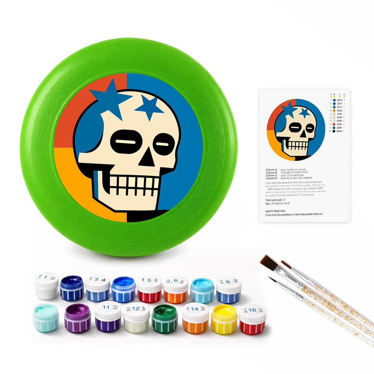 Starry Skull (Paint by Numbers Flying Disc)