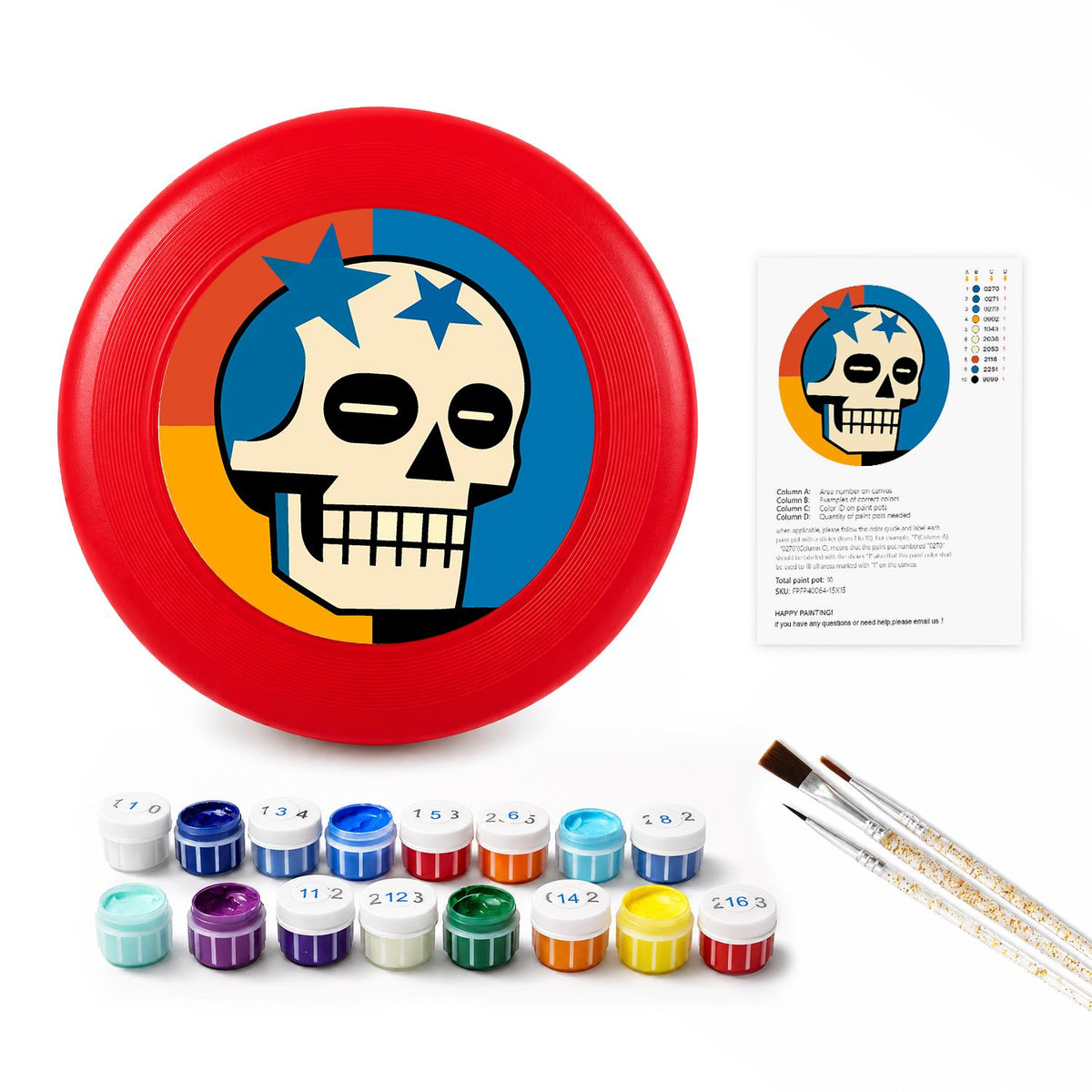 Starry Skull (Paint by Numbers Flying Disc)