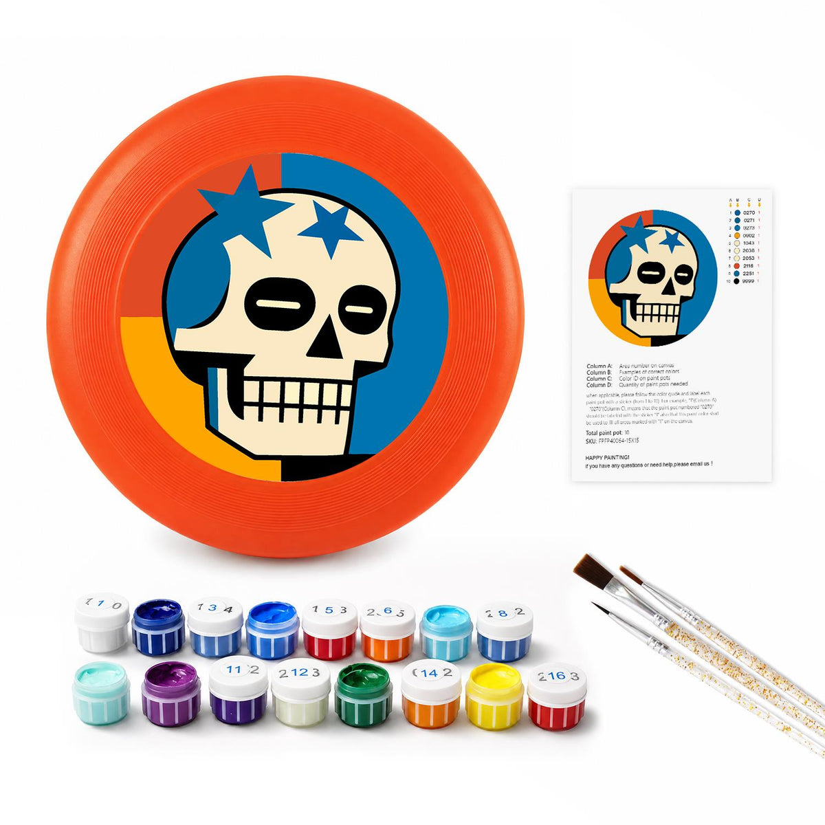 Starry Skull (Paint by Numbers Flying Disc)