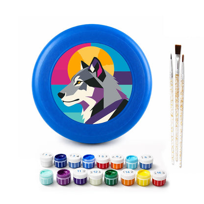 Geometric Wolf (Paint by Numbers Flying Disc)