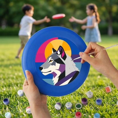 Geometric Wolf (Paint by Numbers Flying Disc)