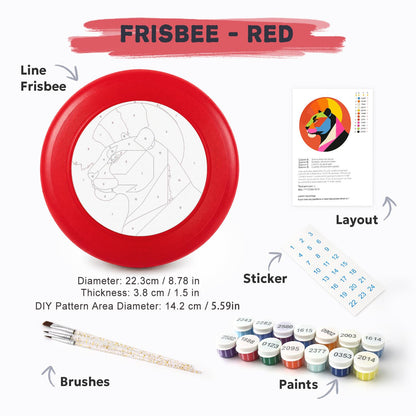 Pink Geometric Lion (Paint by Numbers Flying Disc)