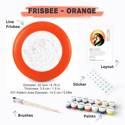 Sunset Geometric Lion (Paint by Numbers Flying Disc)