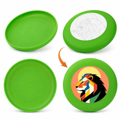 Sunset Geometric Lion (Paint by Numbers Flying Disc)