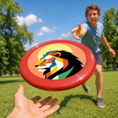 Sunset Geometric Lion (Paint by Numbers Flying Disc)