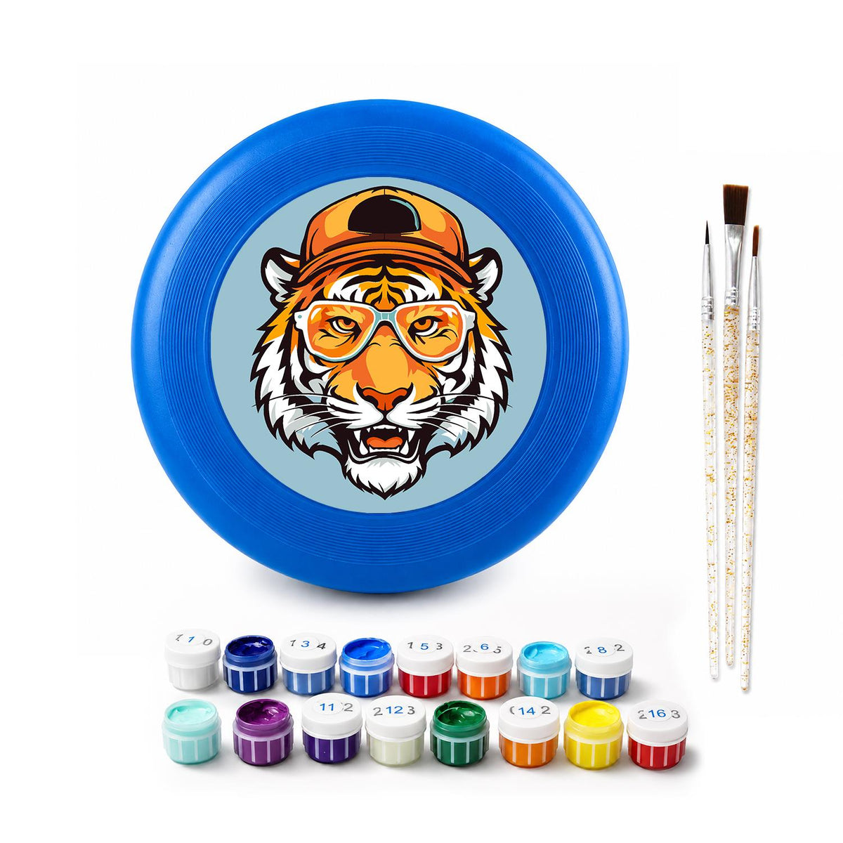 Tiger in a Hat (Paint by Numbers Flying Disc)