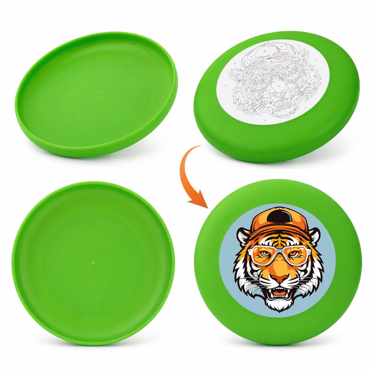 Tiger in a Hat (Paint by Numbers Flying Disc)
