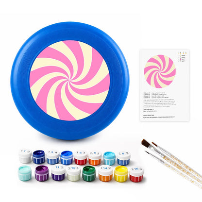 Pink Candy Spiral (Paint by Numbers Flying Disc)