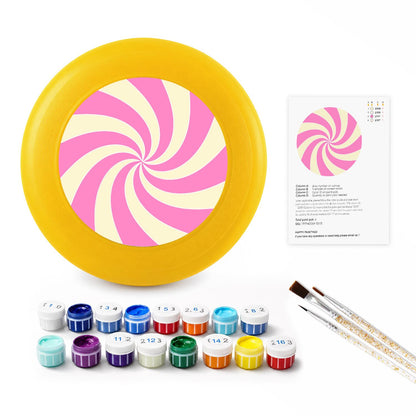Pink Candy Spiral (Paint by Numbers Flying Disc)