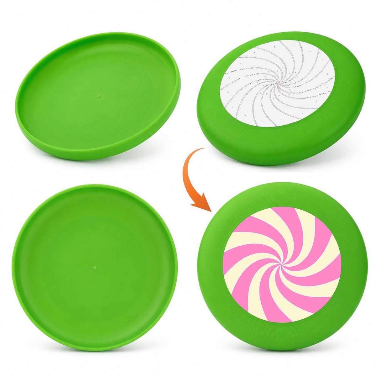 Pink Candy Spiral (Paint by Numbers Flying Disc)