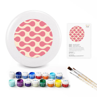 Pink Retro Loops (Paint by Numbers Flying Disc)