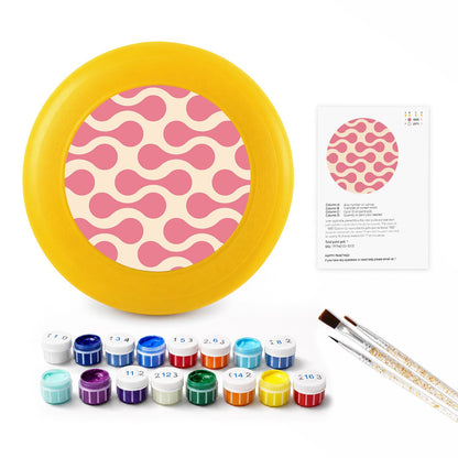 Pink Retro Loops (Paint by Numbers Flying Disc)