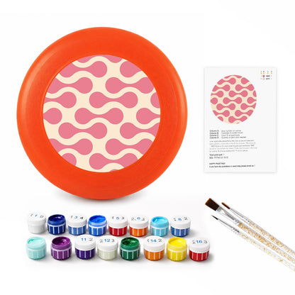 Pink Retro Loops (Paint by Numbers Flying Disc)