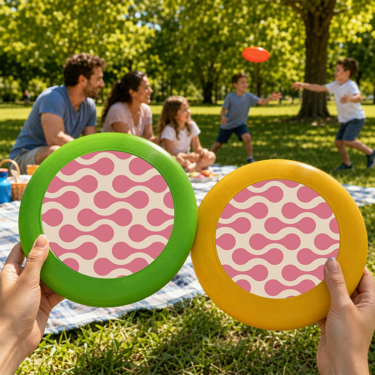 Pink Retro Loops (Paint by Numbers Flying Disc)