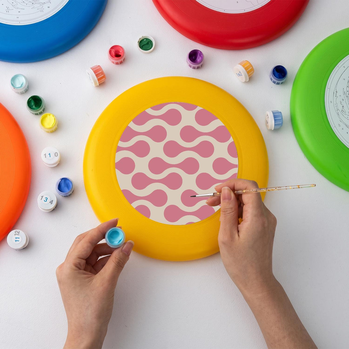 Pink Retro Loops (Paint by Numbers Flying Disc)
