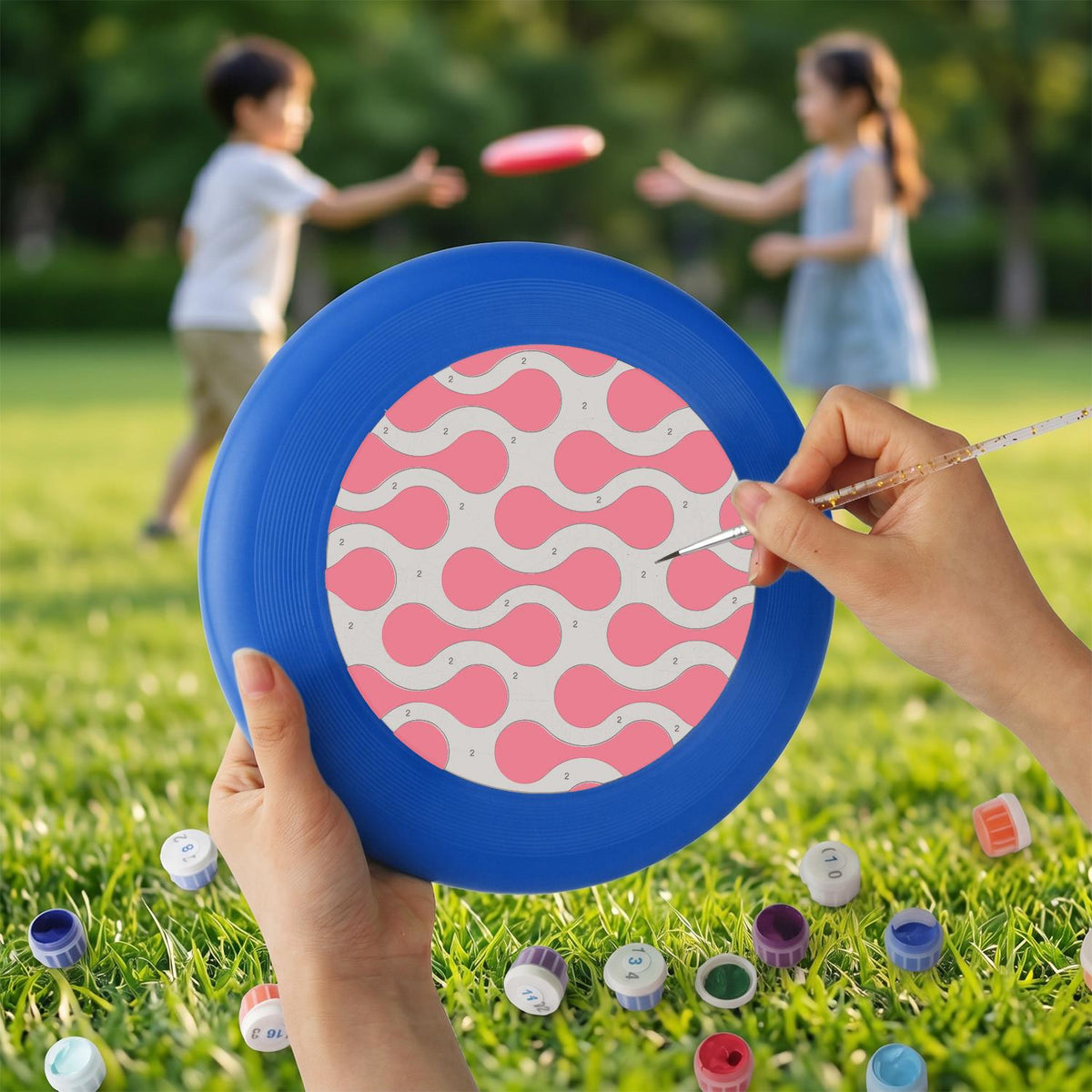Pink Retro Loops (Paint by Numbers Flying Disc)