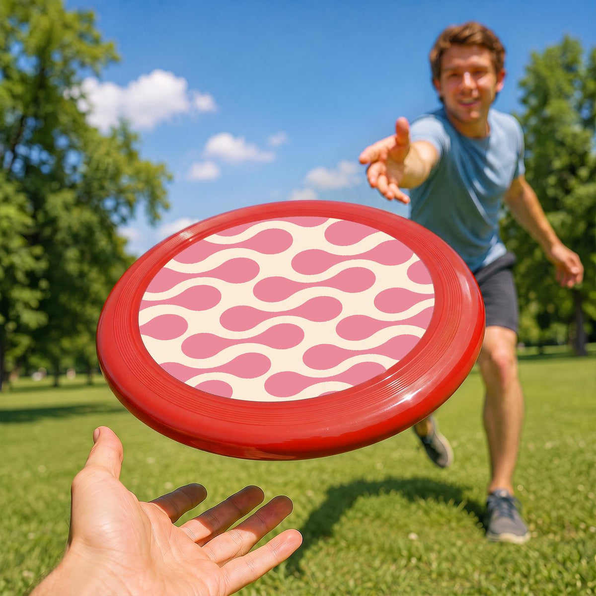 Pink Retro Loops (Paint by Numbers Flying Disc)