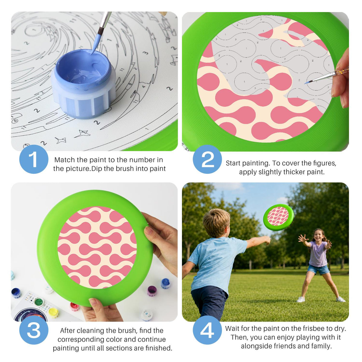 Pink Retro Loops (Paint by Numbers Flying Disc)