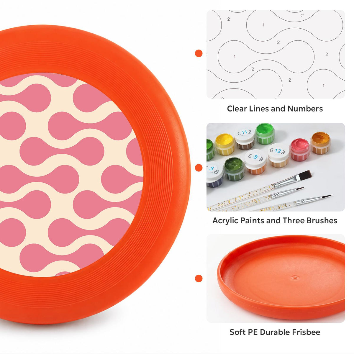 Pink Retro Loops (Paint by Numbers Flying Disc)