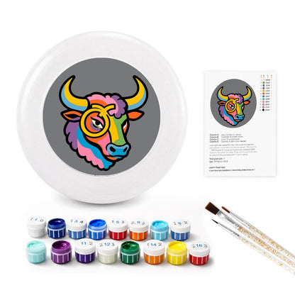 Colourful Bull (Paint by Numbers Flying Disc)