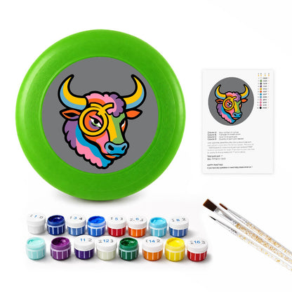Colourful Bull (Paint by Numbers Flying Disc)